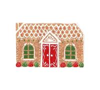 Christmas Welcome Mat - Cute Gingerbread House Holiday Door Mats - Non-Slip Soft Doormat Area Rug for Home Entryway Living Room Bedroom Kitchen Shower Floor Indoor