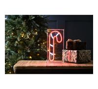 Christmas White & Red Neon Flex Candy Cane Sign-Usb - 30cm