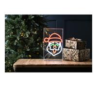 Christmas White & Red Neon Flex Santa Face Sign-Usb - 30cm