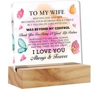 Christmas Wife Gift From husband,Romantic Acrylic Desk Sign Decoration Plaque to My Wife I Love You,Home Bedroom Desk Decor