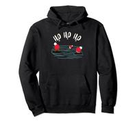 Christmas wild swimming with friends in woolly hats Pullover Hoodie