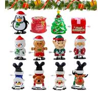 Christmas Wind Up Toys - 12 Pieces Assortments Christmas Clockwork Toys | Festival Wind Up Game | Small Christmâs WindUp Toy | Funny Christmâs Educational Toy for Family Toddler Party Gathering
