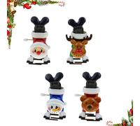 christmas wind up toys, 2025 new christmas stocking fillers,christmas clockwork toys,Christmas Novelty Shake Head Clockwork Toy,Walking wind-up Toys for Kids Party Bag Filler-4pcs-C