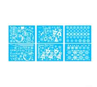 Christmas Window Clings Set of 6 Sheets, Reusable PVC | for static Film Snowflake Stickers for Holiday Decor, Assorted Festive Elements and Sizes for Glass Doors for windows Indoor