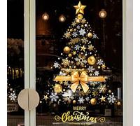 Christmas Window Clings,Static Removable DIY Decorations - Removable Large Christmas Tree Window Cling - for Wall, Door, Mirror, Home, Workplace, Thanksgiving, Holiday, Party, Apartment