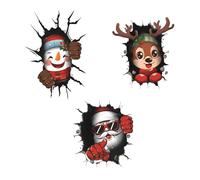 Christmas Window Clings,Window Stickers for Windows Glass,Winter Window Cling, 3D Christmas Decorations, Ideal for Decorating Glass Windows for Holiday, Winter, Home, School, and Party Events. (3)