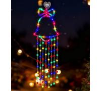 Christmas Window Lights Indoor,Christmas Tree Decorations Light, Multi-Coloured Curtain Light 100 LED Lighting Beads, Fairy Lights for Wall,Eave, Bedroom,Party Wedding,8 Modes & USB Operated