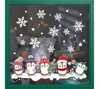 Christmas Window Stick Sticker | Klaus Snowman Christmas Christmas Wall Sticker | Christmas Holiday Decoration White Ornament Party Supplies