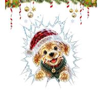 Christmas Window Sticker - Shattered Glass Effect | Santa Crystal Decal