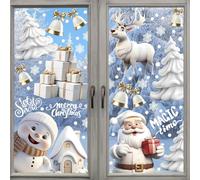 Christmas Window Stickers,Christmas Decorations,PVC Static Snow Window Stickers, 3D Reusable and Detachable,Christmas Window Displays,Party Decorations and Create Atmosphere