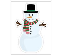 Christmas Window Stickers, Christmas Window Decorations Window Snowman Sticker Christmas Sign Window Sticker 340 x 450 mm