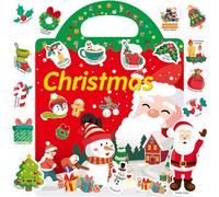 Christmas Window Stickers for Children - Christmas Reusable Sticker Books for Kids 2-4 Years Fun Travel Stickers for Kids, Waterproof Sticker Books for Toddlers 1-3 2-4 3-5 Kid Halloween Party Favors