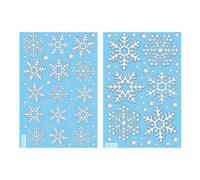 Christmas Window Stickers - Transparent PVC Material, Static Snowflake Pattern, Reusable Decoration Sticker, Winter Holiday Sticker | Living Room Glass Decor, Config