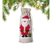 Christmas Wine Bottle Bags, Christmas Wine Packaging Bags, Christmas Hessian Wine Bottle Cover - Christmas Bottle Bags for Wine, Wine Bottle Protector for Wedding, Christmas, a, see description, See