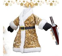 Christmas Wine Bottle Cover - Cozy Handmade Wine Bottle Sweater | Festive Decorative Dress Coat for Wine Bottles | Perfect for Gifting Family, Friends, and Colleagues | Ideal for Wine Lovers