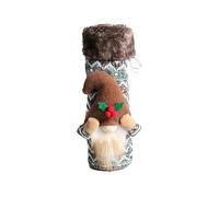 Christmas Wine Bottle Cover | Cute Gnome with Lid for Champagne Bottle, Swedish Gnomes Tomte, Wine Bottle Decorations, Christmas Wine Bag for Decoration, green, Fare riferimento alla descrizione