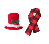 Christmas Wine Bottle Cover - Festive Hat Scarf Design, Decorative Wine Bottle Protector | Cute Wine Cover with Hat Scarf for Tree by N, b, Fare riferimento alla descrizione, home