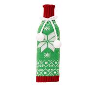 Christmas Wine Bottle Cover, Fine Workmanship Knitted Bottle Sleeve for Parties Festive Table Decoration C
