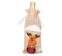 Christmas Wine Bottle Cover Merry Decor Holiday Elk Santa Champagne Bag Holiday Party Home Gift Wine Cover Bag