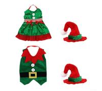 Christmas Wine Bottle Covers 2 Pack for elf Apron Hat Christmas