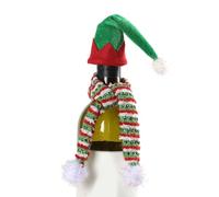 Christmas Wine Bottle Decorations - Decorative Decoration with Hat & Scarf | Holiday Wine Bottle Cover for Table Ornaments, Festive Wine Bottle Accessories po, Cuckold + Scarf Set, Se référer au