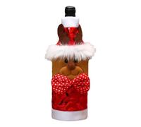 Christmas Wine Bottle Sleeve, Christmas Wine Cover, Bottle Decor Bottle Dress Wine Accessory Wine Bottle Bag | Compact Wine Bottle Pouch, Sleeve Decoration, Deer, Se référer au descriptif, Refer to