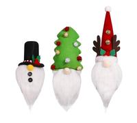 Christmas Wine Bottle Stopper | Reusable Monkey Lid Protector - 3 Piece Wine Bottle Cover | For Parties Beer Whiskey Glass Home Kitchen Birthday Travel Halloween