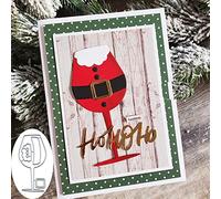 Christmas Wine Glass Metal Die Cuts,Christmas Snata Cup Cutting Dies Cut Stencils DIY Scrapbooking Photo Decorative Embossing Paper Dies for Scrapbooking Card Making