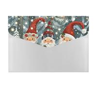 Christmas Winter Gnomes File Folder, Plastic Accordion File Folders with 6 Pockets, Expanding File Organizer with Snap Closure, Portable Document Paper Organizer, Office Supplies Filing Folders
