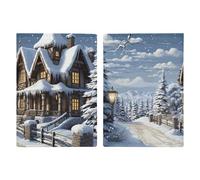 Christmas Winter Happy Scene Passport Wallet Travel Passport Holder Pu Passport Cover Slim Card Case Cover for Women Men Leather Holder Case Travelling Essentials, Christmas Winter Happy Scene,