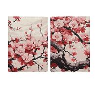 Christmas Winter Happy Scene Passport Wallet Travel Passport Holder Pu Passport Cover Slim Card Case Cover for Women Men Leather Holder Case Travelling Essentials, Japanese Floral Cherry Blossom,
