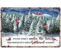 Christmas Winter It's Not What's Under The Tree Vintage Tin Sign Novelty Funny Home Family Friend Gift Bathroom Courtyard Bar Pub Man Cave 6x8 Inch