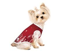 Christmas Winter Landscape Deer Print Comfortable Pet Vest, Sleeveless Breathable Top, for Small Puppy Kitten Daily Wear