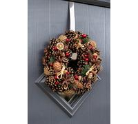 Christmas Winter Spice Wreath Dried Orange Cinnamon Xmas Hanging Decoration 30Cm
