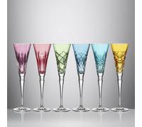 Christmas Winter Wonders Flutes Assorted Colours Set Of 6
