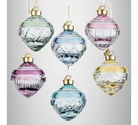 Christmas Winter Wonders Snowflakes Bauble Ornament Set Of 6 Colour