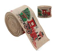 Christmas Wired Ribbon, Wrapping Ribbon, Christmas Wreath Tie - Snowflakes Scottish Snowman Vehicle Christmas Trees Ribbon, Wired Edge Decorative for Bows