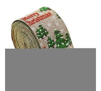 Christmas Wired Ribbon,Wreath Streamer - Snowflake Plaid Snowman Vehicle Christmas Trees Ribbon, Wired Edge Decorative Bow Accessories for Clothing Decoration