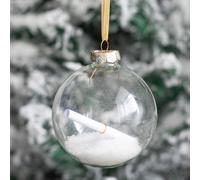 Christmas Wish Hanging Glass Bauble