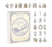 Christmas with Acrylic Elements and Porcelain Design, Promotes Playful Learning and Creativity 24 Day Surprise Set for Family Moments