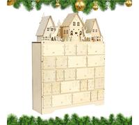 Christmas with Countdown - Festive Advent Decoration Replaceable - Calendar with 24 Drawers for Christmas Countdown | For Adults Family Friends Women Men