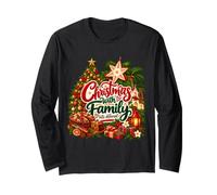 Christmas with Family Hits Different | Holiday Design Long Sleeve T-Shirt