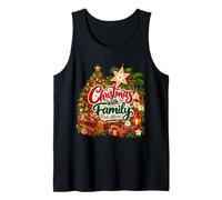 Christmas with Family Hits Different | Holiday Design Tank Top