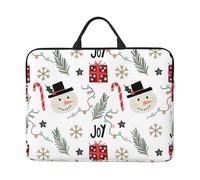 Christmas With Snowman, 14 Inch Laptop Sleeve, Notebook Bag Laptop Case Sleeve Briefcase with Handle