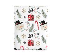 Christmas With Snowman, PU Leather Laptop Sleeve, Notebook Bag Laptop Case Sleeve Tablet Briefcase