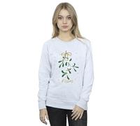Christmas Women's Mistletoe Kisses Sweatshirt Sport Grey X-Large