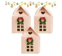 Christmas Wonderland Cottage Gift Box, 3D Pop Up Christmas House Gift Boxes for Holiday Party Favors, Cookie Candy Packaging, Easy-to-Assemble Xmas Present Box for Family, Friends (3PCS)