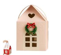 Christmas Wonderland Cottage Gift Box, Paper Treat Boxes for Holiday Party Favors, Large House Shaped Paper Candy Packaging for Christmas, Parties, Weddings, Graduation Gifts (#2)