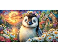 Christmas-Wonderland-with-Animals-and-Gingerbread-Houses 1000 Piece Educational Game Decompression Puzzle Recycled Paper Fun Present & Activity for Home for Wall Decoration and Gifts 38x52/1000pcs