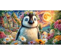 Christmas-Wonderland-with-Animals-and-Gingerbread-Houses Jigsaw Puzzles 1000Pc Educational Game Challenge Recycled Paper Impossible Hard Difficult for Adults and Kids Age 12 Years + 38x26/1000pcs